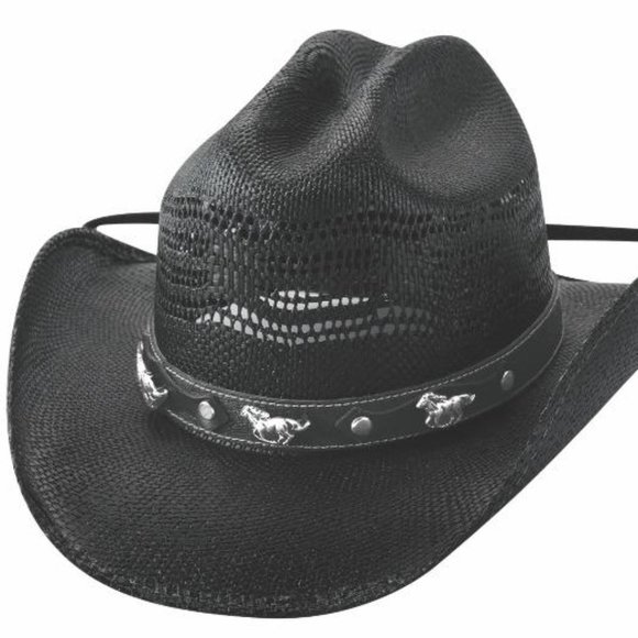 Bullhide Other - Kids Bullhide Black Straw Western Hat Sharp Witted